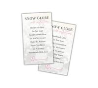 Snowglobe Tumbler Care Instruction Cards 50pk 2x3.5” How To Clean Homemade for Clients Do’s and Dont’s Reorder Business
