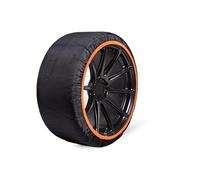 SNOWGO - Set of 2 Textile Snow Socks - Size M to XL - Approved 16662-1 Europe - Compatible with 4WD, 4x4, electric vehicles, sport cars, vans and commercial vehicles <3.5T. (XL)