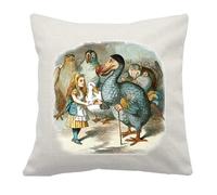 Snowgoose and Lily Alice in Wonderland Cushion Cover - Dodo Scene - 40 x 40cm - 100% Polyester - Hand Wash