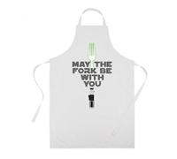 Snowgoose and Lily May the Fork be with You - Yoda Edition Kitchen Apron - Polyester - 60 x 74cm - Machine washable
