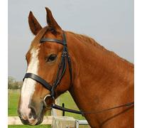 Snowhill Heritage English Leather Hunter Bridle, Wide Cavesson Noseband. Cob, Havana