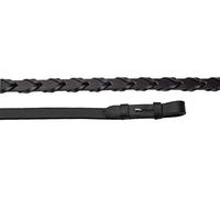 Snowhill Heritage English Leather Laced Reins in Black or Havana Black, One Size