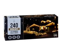 Snowing Icicle Christmas Led Lights 240pk - Warm White - Make Your Home Sparkle This Christmas - Create a Stunning, Festive Light Display on Your House