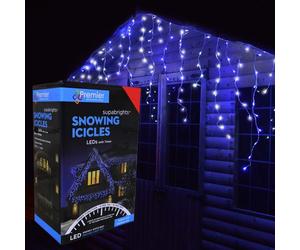 Snowing Icicles Outdoor Christmas Fairy Lights & Timer All Sizes and Colours
