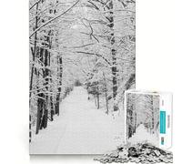Snowing in Forest Jigsaw Puzzles for Adults1000 Pieces Smart Game Quiet Calm Pattern Assembly Amazing Present (38x26cm)