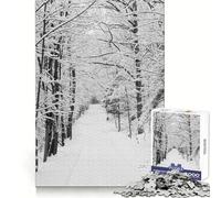 Snowing in Forest Jigsaw Puzzles for Adults1000 Pieces Smart Game Quiet Calm Pattern Assembly Amazing Present (38x26cm)