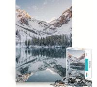 Snowing in Mountains 1000 Piece Jigsaw Puzzles for Teenagers Jigsaw Smart Toy Indoor Play Accurate Cut (38x26cm)