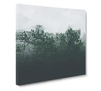 Snowing Upon the Trees Canvas Print | Gallery Wrapped 30mm Frame Wall Art | 20x20 inches | Ready to Hang | Abstract Landscape Picture | Living Room Bedroom Lounge Office