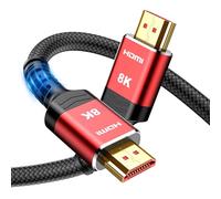 Snowkids 8K 4K HDMI 2.1 Cable 5M, 48Gbps Ultra High Speed HDMI Cable, Red