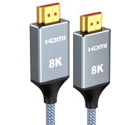 Snowkids HDMI 2.1 Cable 2m,10K 8K HDMI Cable Ultra HD High-Speed Lead 48Gbps eARC HDR10 HDCP 2.2/2.3 Dolby 3D, Compatible with PS5/4 HDTV X box
