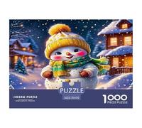 Snowman 1000 Pieces Premium Jigsaw Peculiar Age 3+ Cool Collage Effect, Home Decoration, Educational, Challenging Puzzle Games 70x50cm/1000pcs