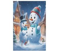 Snowman 1000 Pieces Wooden Jigsaw Puzzle for Adults Puzzles Brain Exercise Challenge High Difficulty Game for Kids (78×53cm)