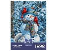 Snowman And Squirrel Jigsaw 1000 Pieces For Adults And Kids Challenge Toy Christmas Impossible Puzzle Educational Game Gifts 70x50cm/1000pcs
