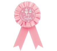 Snowman Big Sister Badge Pin, Snowflake Sister To Be Button Pin, Pink Rosette Winter Wonderland Baby Shower Button Pin for Girl, Christmas Brooch Buttons for Girl Birthday Party to Wear