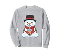 Snowman Boba Club Kawaii Bubble Tea Winter Mood Sweatshirt