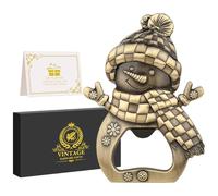 Snowman Bottle Opener Binoculars Portable Bottle Opener with Gift Box Christmas Gifts Beer Gifts for Men Women Father Beer Lovers Beer Accessories, Bronze