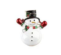 Snowman Brooch Christmas Pin for Women Festive Holiday Jewelry Cute Winter Accessory Decorative Gift Stocking Stuffer, L, Zinc, no gemstone