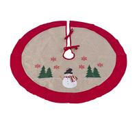 (Snowman ) Brown Cloth Christmas Characters Tree Skirt Cover