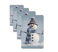 Snowman Car Air Fresheners Cards Set of 4 Pieces Personalized Car Fresheners Gifts for Men Women Auto Aromatherapy Tablets Hanging Scented Cards for Wardrobe Bathroom