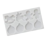 Snowman Carousel Baking Mold Christmas Silicone Craft Tool for Desserts, Candies and Holiday Projects Rocking Horse Party Accessories Multi Purpose Silicone Craft Easy Chocolate Ice Cream Jelly