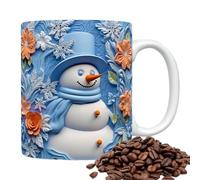 Snowman Ceramic Mug - Christmas Ceramic Mug, Christmas Snowman Mugs | Christmas Coffee Mug, Ceramic Christmas Coffee Mug With Snowman, Cer Christmas Mug