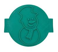 Snowman Christmas Cookie Stamp Fondant Embosser 6cm (2.36 inches) for Baking, Icing, Fondant, Biscuits, Cookie, Cupcake, Decoration - Made in UK - The Cookie Factory