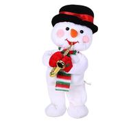 Snowman Christmas Decorations, 15cm Electric Dancing Musical Plush Dolls with Simulation Saxophone, For Women,Men,Girls,Boys, For Christmas-Party Decor,Home Present, Birthday Ex-change