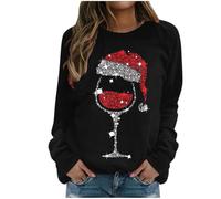 Snowman Christmas Jumper Womens Autumn Clothes Christmas Jumpers for Women Uk Glitter Xmas Printed Sweatshirt Long Sleeve Crewneck Sweaters Winter Oversized Pullover Novelty Funny Graphic Tops