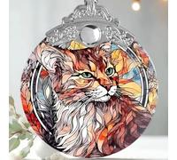 Snowman Christmas Ornament - Jocidea Stained Glass Decorations for Christmas Tree, for Snowman Lovers, Holiday Decor & Xmas Gift Ideas (style-1)