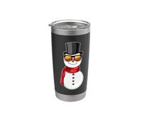 Snowman Christmas Sunglasses Stainless Steel Insulated Tumbler