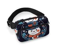 Snowman Christmas Symbol Fanny Pack for Men Women, Durable Sling Chest Bag with Adjustable Strap & Large Pocket, Small Crossbody Bag for Running, Hiking, Cycling, Travel