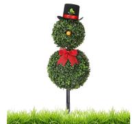 Snowman Christmas Tree - 2.6ft Potted Plant | Snowman Yard Decor,for Porch Home Workplace Shop Display Garden Backyard Living Room Lawn