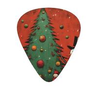 Snowman Christmas Tree Exceptional Guitar Pick â€“ Single-Side Full-Print, Abs Material Plectrum â€“ Diverse Thickness For Varied Music Experience â€“ Ideal For Guitars And Ukuleles,Guitar Pick,