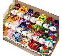 Snowman Christmas Tree Ornaments, Wooden Wall Shelf & Festive Party Decorative Accessories Decorative Wood Snowman Hanging Decoration Sustainable Christmas Tree Decoration