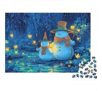 Snowman Cozy Night Jigsaw Puzzle for Adults 1000 Piece Puzzle Game Firefly 70x50cm/1000pcs