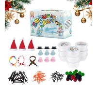 Snowman Craft Kit - 7.48x4.72x2.55 Inches, Air-Dried Clay, 3D Space Growth | Child Friendly Materials Christmas Snowman, Christmas Craft Kit for Kids