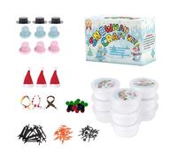 Snowman Craft Kit - Christmas Clay Set, Holiday Toy for Kids | Festive Creative Artwork Concept Vision, Playful Winter Snowman Modeling Activity Bundle with Christmas SnowmanDIY Craft Suit