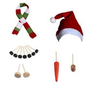 Snowman Decorating Kit, 13Pcs Snowman Making Set with Hat Scarf Eyes Nose Toys Winter Accessories, Outdoor Snow For Kids