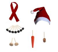 Snowman Decorating Kit, 13Pcs Snowman Making Set with Hat Scarf Eyes Nose Winter Accessories, For Kids Outdoor Snow Toys