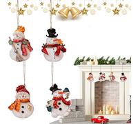 Snowman Decorations | Resin Santa Claus Pendant for Garden Decor | Versatile Festive Ornament for Window Sill Indoor Parties Living Room Home Decoration
