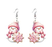 Snowman Earrings Delicate Craftsmanship Trendy Ear Accessory Creative Women Suitable for Gift Giving Occasions Acrylic