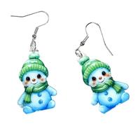 Snowman Earrings Delicate Craftsmanship Trendy Ear Accessory Creative Women Suitable for Gift Giving Occasions Flat