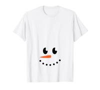 Snowman Face Xmas Maternity Shirt Baby Bump Christmas T-Shirt