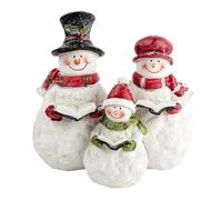 Snowman Family Ornament 13cm x 14cm x 10cm