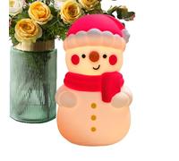 Snowman Flashing Night Light - Decorative LED Christmas Lamps | Indoor Decoration for Dormitory Apartment Night Classroom Offices Bedroom Bonfire Bathroom Study Snowfall