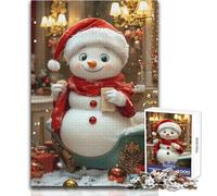 Snowman in A Bathtub Jigsaw Puzzles 1000 Pieces Cognitive Development Fun Game Special Thoughtful Celebration Present Size 50x75cm