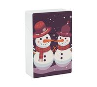 Snowman in The Snow Plastic Cigarette Case Waterproof Hard Personalized Cigarettes Holder Cas Noveltys for Dad Husband