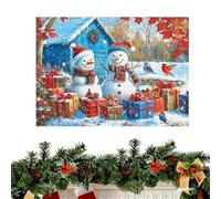 Snowman Jigsaw Challenge - Winter Festive Puzzle, Christmas Holiday Game | Snow Scene Artwork Spirit Relaxation Hobby, Enchanting Seasonal Landscape Creativity Family Leisure Artwork Series