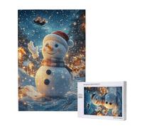 Snowman Jigsaw Puzzles for Adults 3000, Christmas Puzzles for Adults Wooden, Funny/Difficult/Impossible/Challenging Decompression Games, As a Birthday for Women and Men M-1513