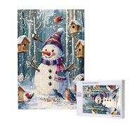 Snowman Jigsaw Puzzles for Adults 3000, Winter Puzzles for Adults Wooden, Funny/Difficult/Impossible/Challenging Decompression Games, As a Birthday for Women and Men M-1367